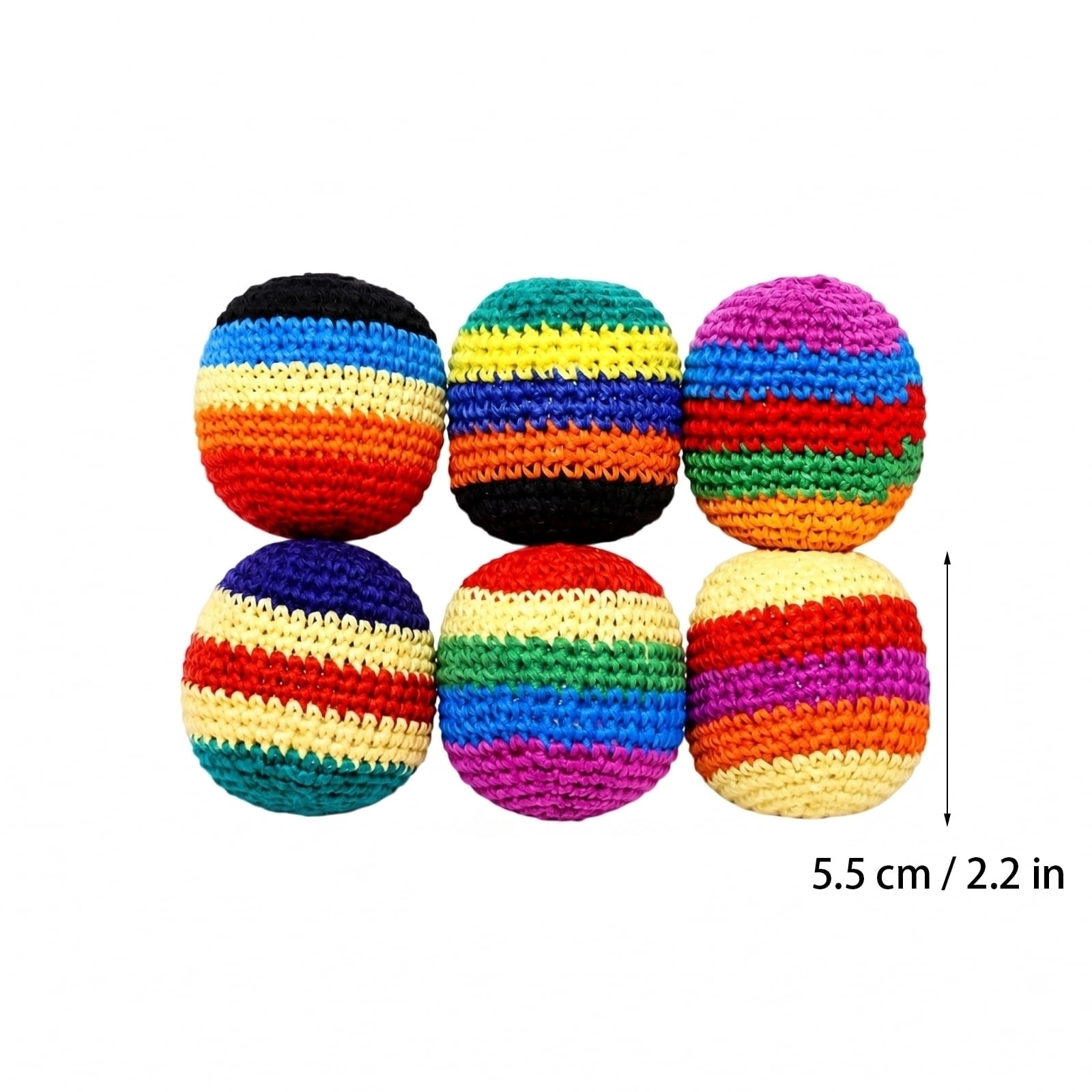 6Pcs Bright Multi Color Woven Sandbags Target Toss Toys, Kids Backyard Activity Hand Eye Coordination Tossing Games, Heavy Duty Double Stitched Tear Resistant Outdoor Play Equipment For Boys Girls