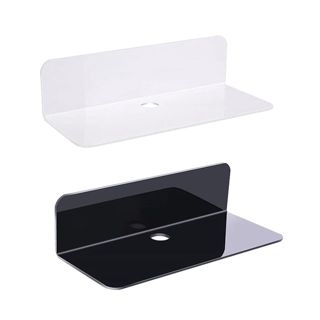 Estante Flotante de Acrílico Duradero de 2 Piezas, Pequeña Pantalla Extraíble para Inteligente Zulema Estantes de pared flotante de acrílico