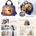 thumbnail image 2 of Garronmavis Galaxy Soccer School Bag and Lunch Bag for Kids 6-8 Pencil Case Boys Backpack Sets Water Bottle Holder Crossbody Lunch Purse Laptop Rucksack 17 Inch Bookbag for School Girls, 2 of 6