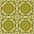 thumbnail image 1 of Ahgly Company Indoor Square Patterned Olive Green Area Rugs, 5' Square, 1 of 6