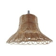 thumbnail image 6 of Woven Pendant Lamp Shade Light Boho Rattan Basket Chandelier Lamp Shade Rustic Light Cover Hanging Light for Living Room Dining Room Kitchen, 6 of 7