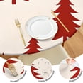 thumbnail image 4 of Red Christmas Tree Pattern Round Fitted Tablecloth with Elastic Edge,Dining Table Cover Waterproof,Outdoor Round Tablecloth for Camping,Dining,Indoor and Outdoor, 4 of 7