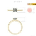 thumbnail image 5 of ANGARA Natural Princess-Cut 1.05 ct Diamond Engagement Ring in 14K Yellow Gold for Women (Size-5.5mm| Color-K| Clarity-I3) | Anniversary, Jewelry Gift for Women | Natural Diamond Ring, 5 of 9