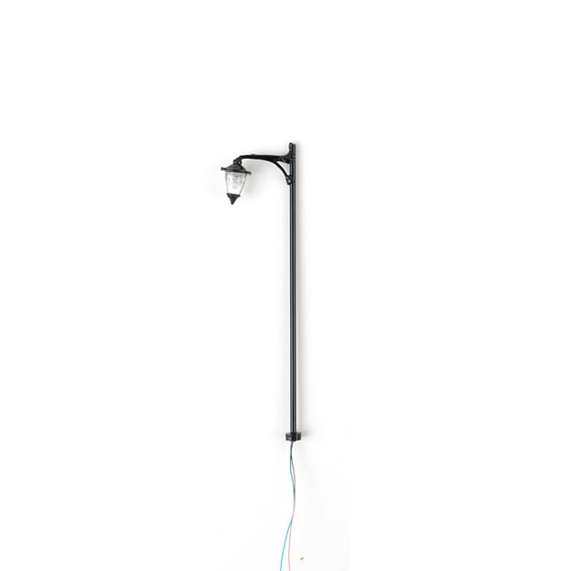 Bearachild 1:87, lámpara de calle de de arena, modelo de lámpara, altura ajustable, bombilla de luz de poste en miniatura, manualidades DIY para Artesanía Negro/Blanco cálido Bearachild HA066598-02