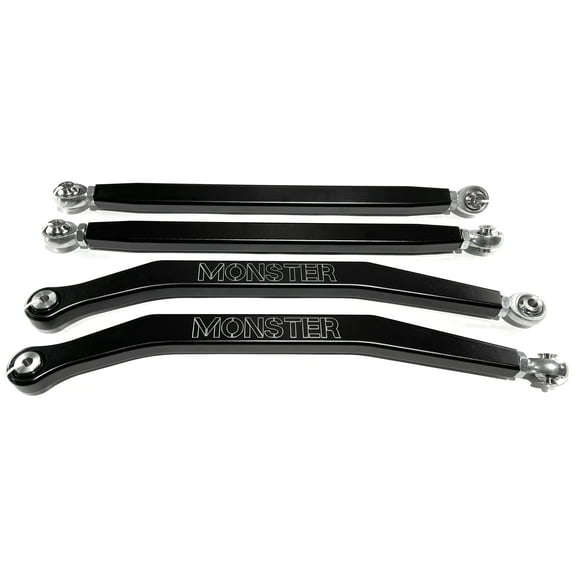 Monster High Clearance Radius Rods for Polaris RZR PRO XP 2020-2023, Precision Machined, Black