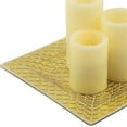 thumbnail image 3 of Set of Three Gold Flameless Pillar Candles With Holder, 3 of 10