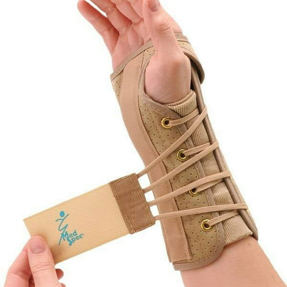 Med Spec Wrist Lacer, 8" Beige - X-Small Left