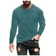 thumbnail image 1 of Camiseta de manga larga de color liso para hombre: cuello redondo holgado, para todas las estaciones, material de poliéster, tallas S-XXXL., 1 of 5