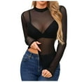 thumbnail image 1 of 2025 Hauts en Maille pour Femmes Manches Longues Col Roulé Ajusté Aguichant Pack, 1 of 8