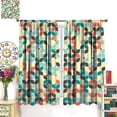 thumbnail image 3 of Modern Abstract Curtain, Retro Style Like The 1950s Color Fashion Geometric Background Decoration, Bedroom Living Room Blackout Noise Reduction Curtain42X63 Inch, 3 of 6