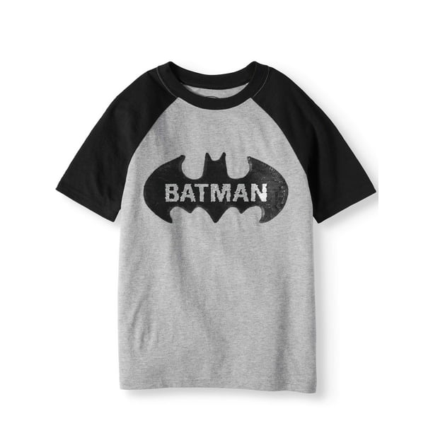 DC Comics Batman Flip Sequins Short Sleeve Logo Tee (Little Boys & Big Boys)  
