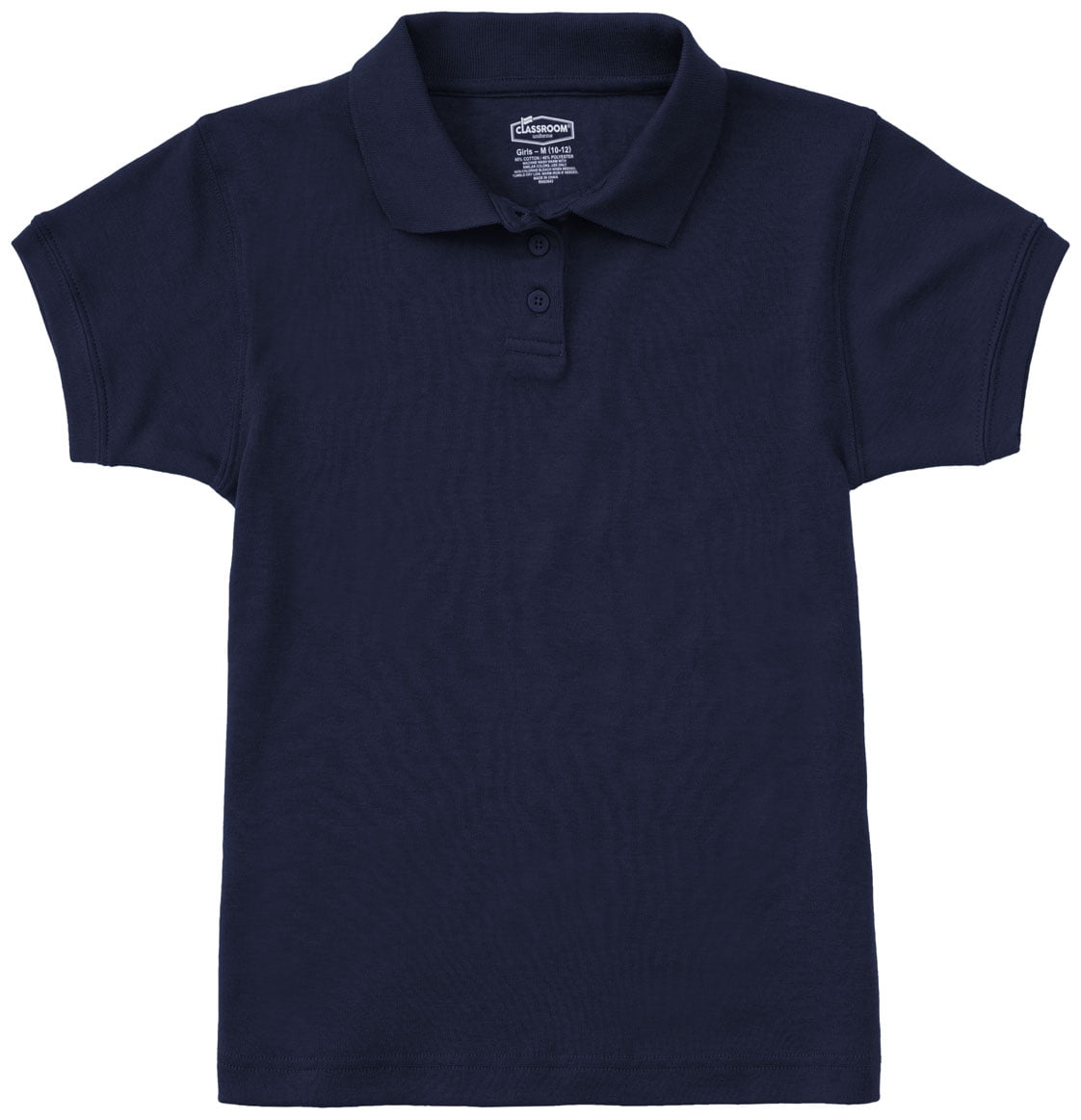 Classroom School Uniforms Little Kid Short Sleeve Fitted Interlock Polo  CR858X, 2XL, Dark Navy