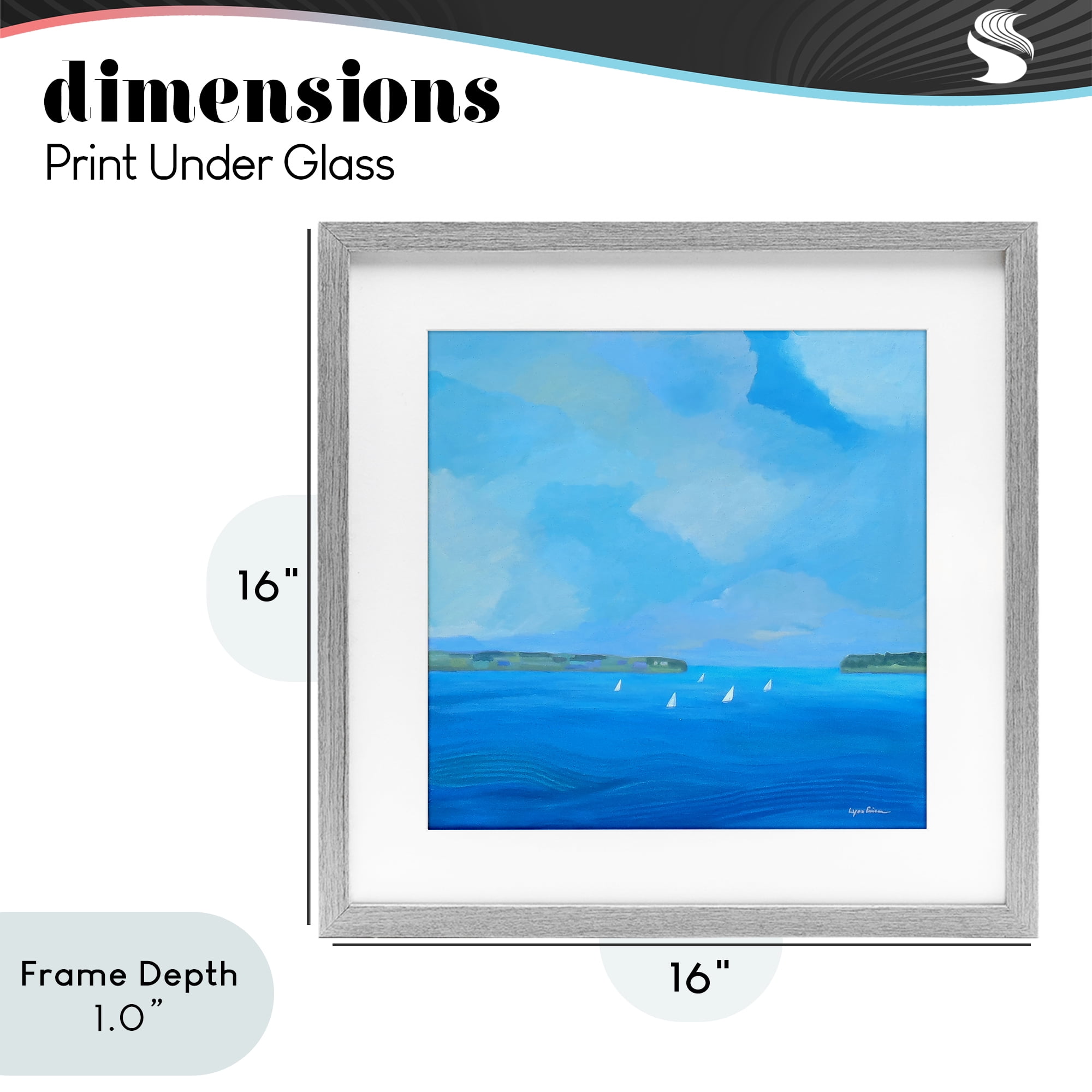Stupell Industries A Perfect Day Seascape Gray Framed Print Under Glass, design by Lynn Ericson Fine Art