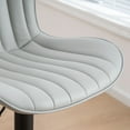 thumbnail image 4 of Kidol & Shellder Modern Swivel Bar Stools Set of 2 Gray Adjustable High Back Counter Stools, 4 of 7