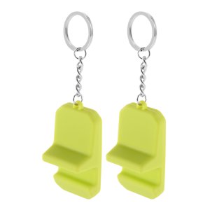 2pcs Mini Cell Phone Stand Holder For Desk Portable Keychian Pvc Mobile Phone Holder Phone Mount Keychain Phone Holder Cellphone Stand Mobile Phone Stand