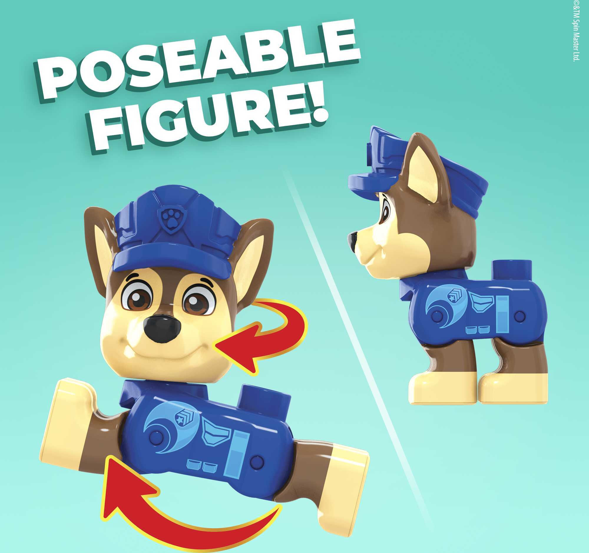 MEGA BLOKS PAW Patrol Toy Blocks Chase's City Police Cruiser with 1 Figure (31 Pieces) - image 4 of 7
