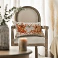thumbnail image 3 of Sm:)e Fall Pillow Cover 12x20 Inch - Rustic Farmhouse Style Throw Pillowcase, Orange Pumpkins and Maple Leaves, 3 of 7
