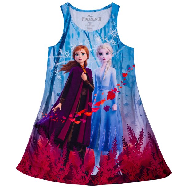 Disney Frozen - Frozen 2 Girls Sublimated Dress-Large - Walmart.com ...