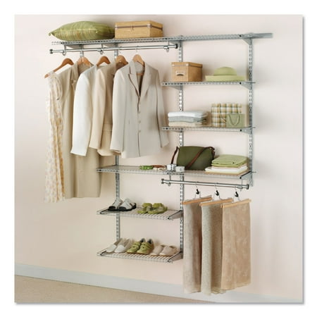 Rubbermaid Configurations Closet Kits, 3'-6', Deluxe, Titanium