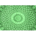 thumbnail image 1 of Ahgly Company Indoor Rectangle Medallion Emerald Green Traditional Area Rugs, 5' x 8', 1 of 4