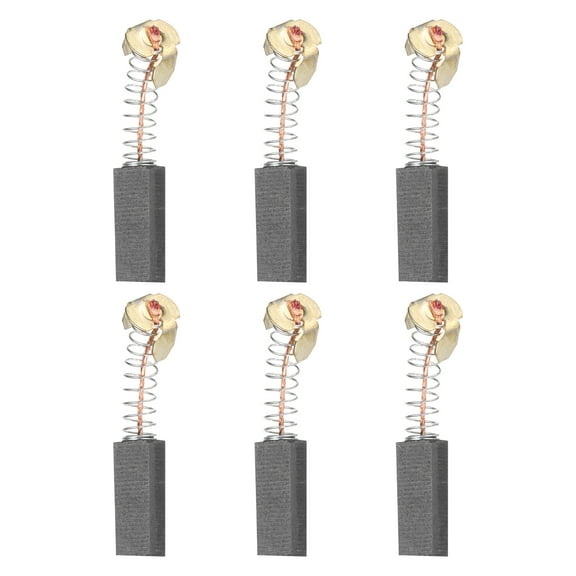 Uxcell 6 Pcs Carbon Brushes, 5x8x20 mm Electric Motor Carbon Brush for Electric Motors, Power Tool, Angle Grinder, Carbon Brush Replacement