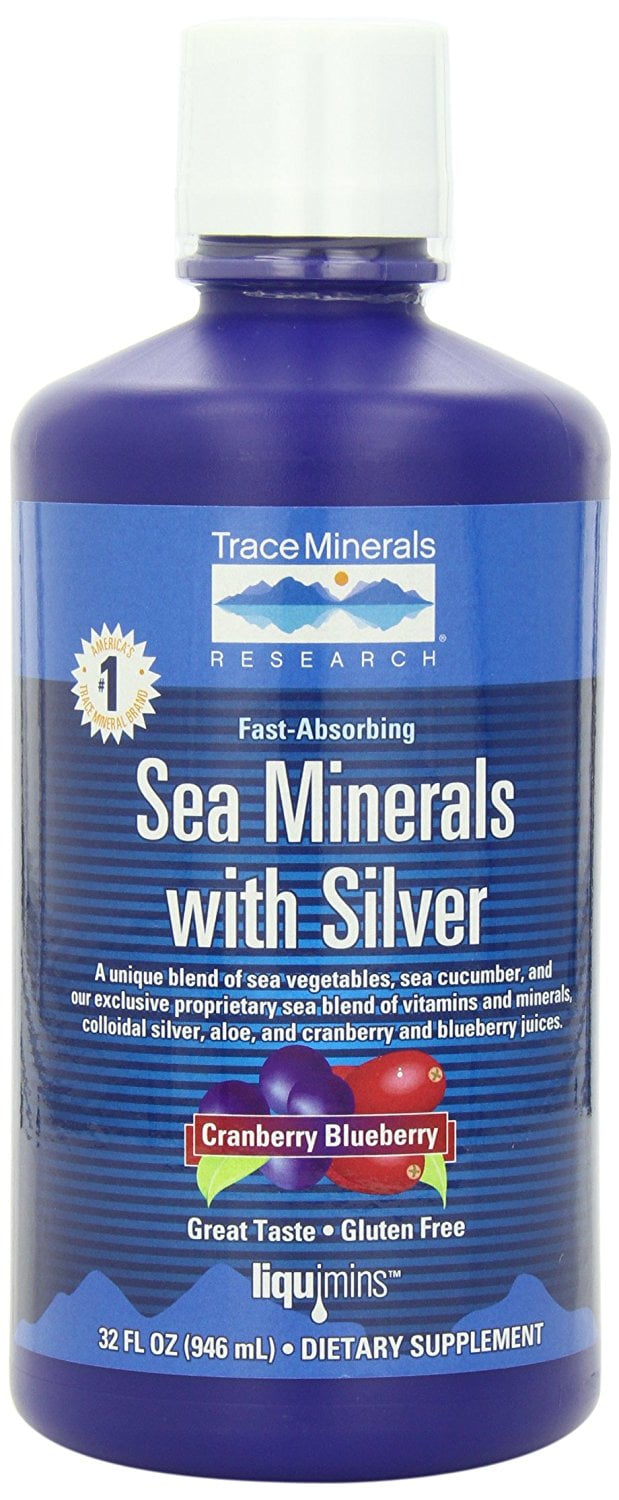 Trace Minerals Sea Minerals with Silver, 32 oz