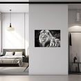thumbnail image 4 of ZHONGYUTONG Lion Canvas Print Wall Art Black and White Animal Picture Wildlife Portrait Painting Modern Home Living Room Office Wall Decor Frame (20.00" x 30.00"), 4 of 6