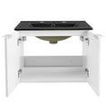 thumbnail image 6 of Modway Maybelle Modern Wood Wall-Mount Bathroom Vanity in White/Black, 6 of 8