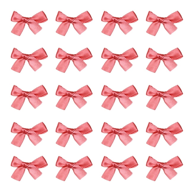 CSChome Hair Pin 20Pcs Girl Bowknot Decor Hair Pin Strong Inner Ribbon Hair Accessory