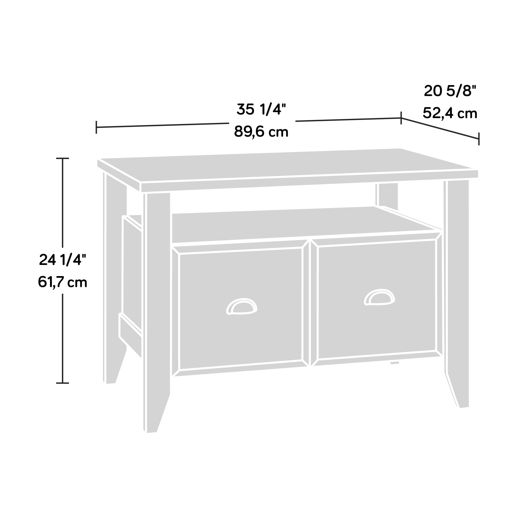 Sauder Shoal Creek Lateral File Cabinet Jamocha Wood Finish