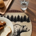 thumbnail image 3 of Brown Black Bear Round 15 Inch Placemats Set of 2, Farmhouse Cabin Forest Vintage HeatResistant Non Slip Place Mats for Dining Table, Wipeable Braided Kitchen Table Mats for Housewarming, 3 of 9