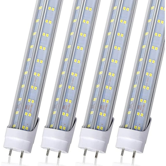 BERTRAMLUX 25PCS, T8 T10 T12 LED 4FT Type B Light Bulbs, 60W 7500LM, 6000K-6500K Cold White, 4 Foot LED Fluorescent Tube Replacement, Dual Ended Power