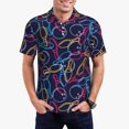thumbnail image 1 of Bingfone Multicolor Bowling for Men's Button-down POLO Shirts, Quick-drying Shirts and T-shirts for Summer, Suitable for Vacation and Business-XX-Large, 1 of 6