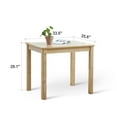 thumbnail image 2 of Livinia Cabin 33.5" Wooden Dining Table/Small Rectangular Modern Farmhouse Solid Wood Kitchen Table Desk (Natural), 2 of 8