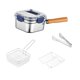 thumbnail image 4 of Mini freidora cuadrada con asa para cocinar al aire libre, ideal para preparar fideos y leche, para salsas, pollo, , papas fritas. Tapa azul, 4 of 8
