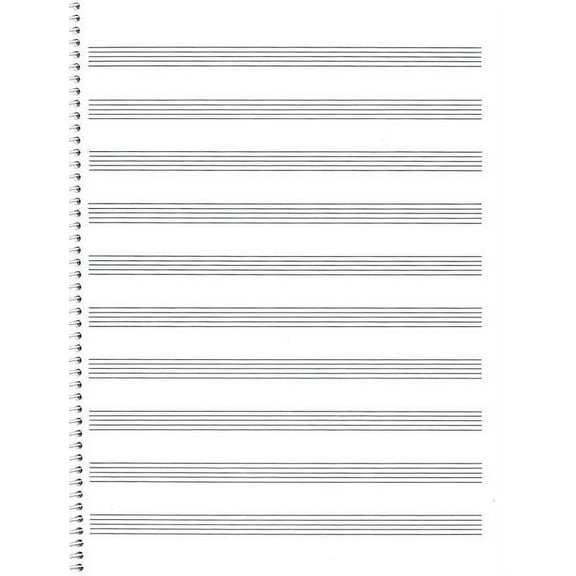 Passantino Manuscript Papers 74. Spiral Book: 10-Stave: Passantino Manuscript Paper, (Spiral-Bound)