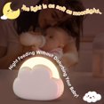 thumbnail image 5 of Rechargeable Baby Night Light, Cloud LED Children's Night Light with 4 Intensities and Silicone Strap, Bedside Lamp for Children's Bedroom, Ideal for Baby and Mom, 5 of 5