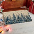 thumbnail image 4 of Sm:)e Pine Tree Snowflake Christmas Doormat 17x29 Inch, Non Slip Linen Door Mat Inside Washable Entryway Carpet Rug for Porch Patio Hallway, Blue, 4 of 8
