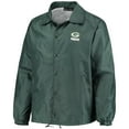 thumbnail image 2 of Men's Green Green Bay Packers Coaches Classic Raglan Full-Snap Windbreaker Jacket, 2 of 4