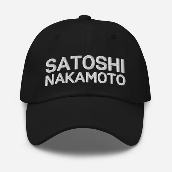 Satoshi Nakamoto Embroidered Hat Dad Hat Satoshi Hat Bitcoin Dad Hat Satoshi Nakamoto Dad Hat Plan B Hat Cryptocurrency Baseball Cap (Black)