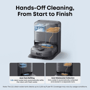 eufy C28 Robot Vacuum and Mop Combo, HydroJet Self-Cleaning Roller Mop, DuoSpiral Detangle Brush, 15,000 Pa,Auto Mop Washing&Drying, Self-Emptying&Refilling