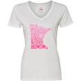 thumbnail image 3 of Inktastic Minnesota Silhouette Mandala Women's V-Neck T-Shirt, 3 of 5