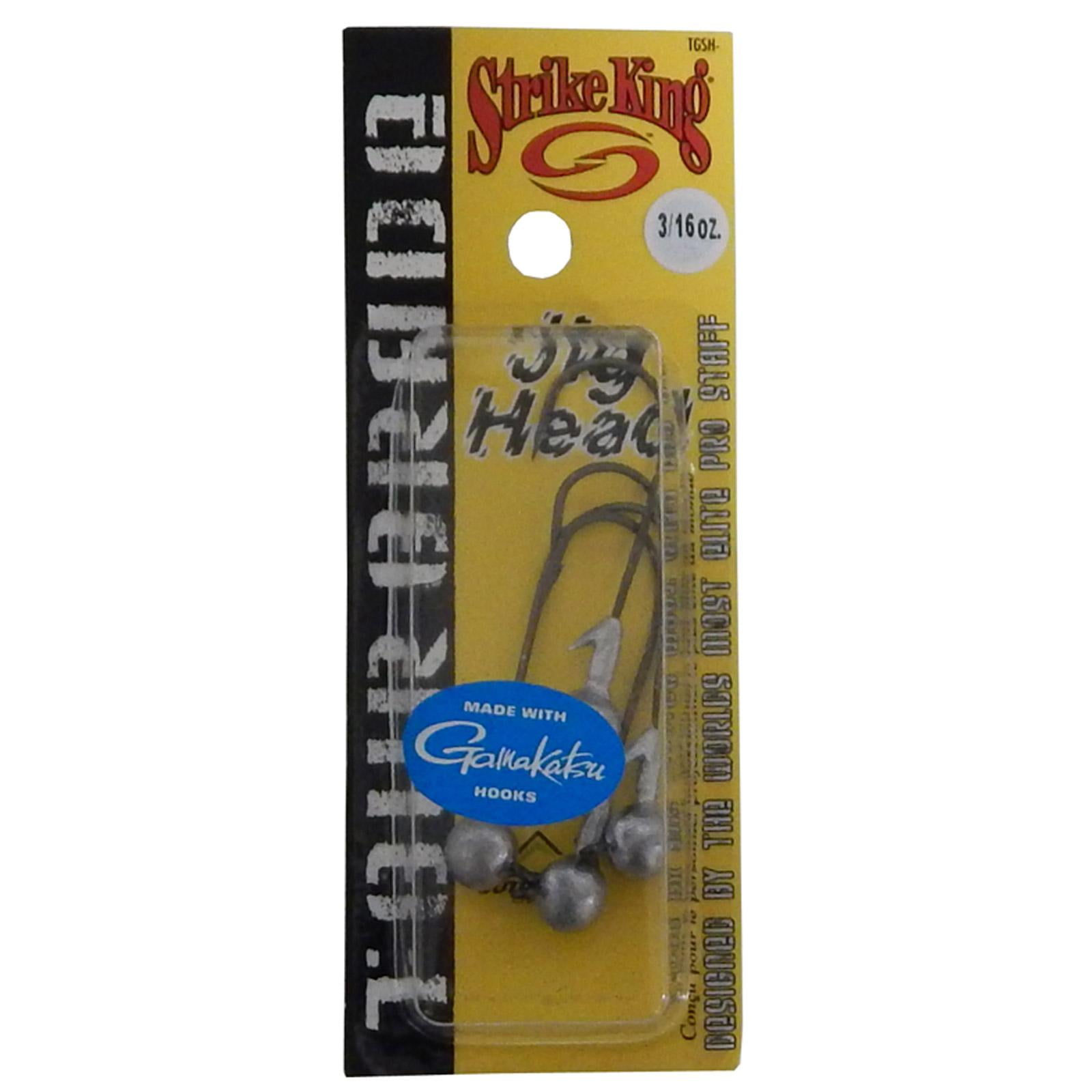 Strike King Tour Grade 3/16 Ounce Jig Head Unpainted Pack of 4, TGSH316 ...
