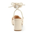 thumbnail image 4 of Journee Womens Felisity Open Square Toe Block Heel Dress Sandals, 4 of 10
