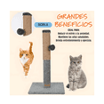 thumbnail image 4 of Rascador Poste Para Gatos De Piso Con Sisal Antiestres Belug Gris, 4 of 5