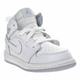 thumbnail image 2 of Jordan 1 Mid BT Todder's Shoes White/Wolf Grey 640735-112 (2 M US), 2 of 6