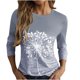 thumbnail image 1 of Blusa cómoda de manga larga con estampado informal para mujer a la moda Pompotops  FGAJ8691, 1 of 9