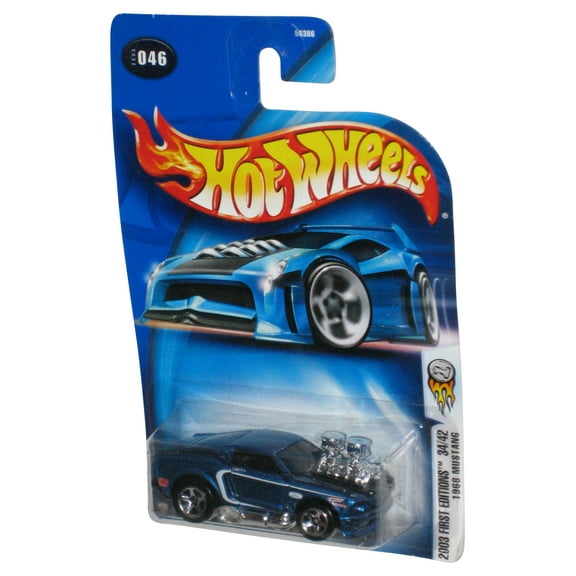 Hot Wheels 2003 First Editions 34/42 (2003) Blue 1968 Mustang Car #046