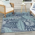 thumbnail image 4 of Nourison Garden Oasis Indoor/Outdoor Navy 6' x 9' Area Rug (6x9), 4 of 10