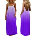 thumbnail image 2 of LVHAOGJOB Robe Dos Nu pour Femmes Maxi Longue Robe d'Été Tendance Sans Manches à Bretelles Spaghetti Grande Taille Robe Soleil pour Dames Imprimé, 2 of 9
